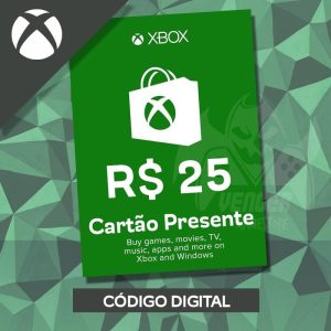 Xbox Gift Card – Cartão Presente R Reais Xbox Gift Card – Cartão Presente R Reais