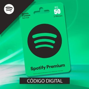 Cartão Pre Pago Spotify R 3 Meses Digital